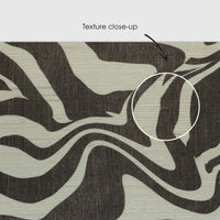 Wooden Zebra Pattern Grasscloth Wallpaper