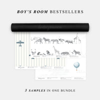 Wallpaper Sample Bundle - 3 Boys Room Samples