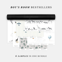 Wallpaper Sample Bundle - 6 Boys Room Samples