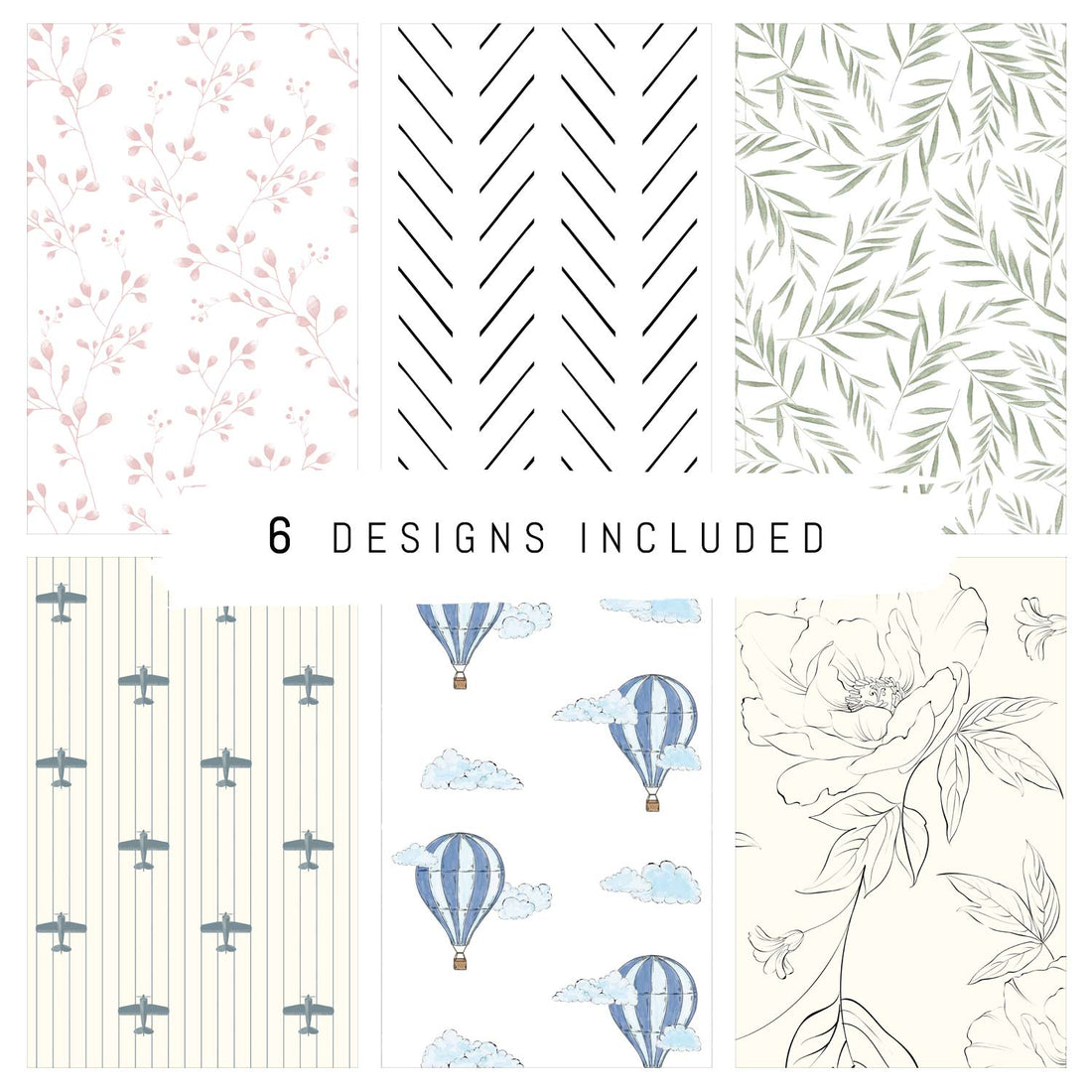 Wallpaper Sample Bundle - 6 Kids Wallpaper Bestsellers