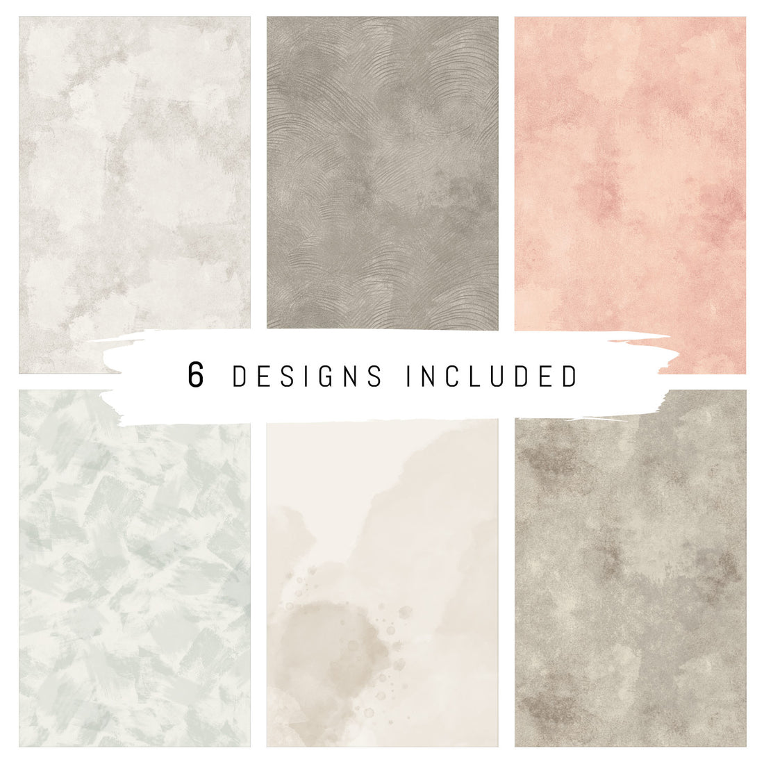 Wallpaper Sample Bundle - 6 Limewash Wallpaper Design Samples