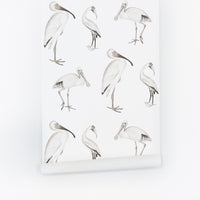 Minimal birds design wallpaper for neutral interiors