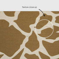 Giraffe Design Grasscloth Wallpaper