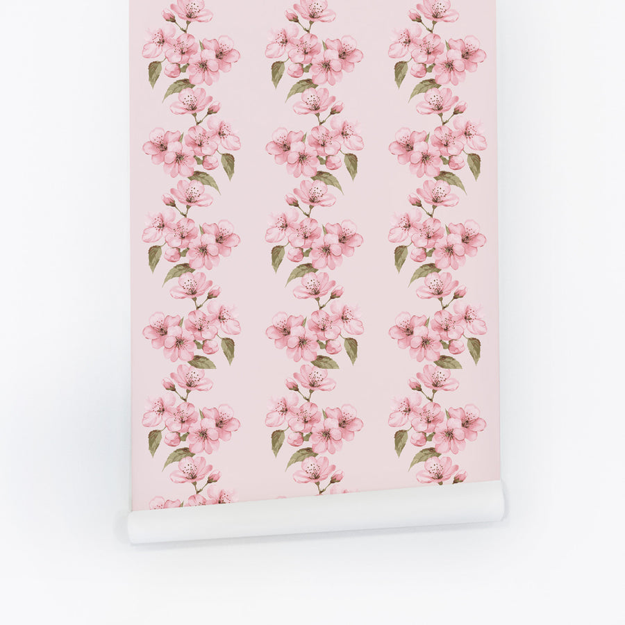 Cherry Blossom Print Removable Wallpaper