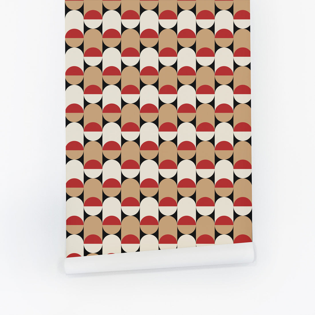 Red Mini Retro Design Removable Wallpaper