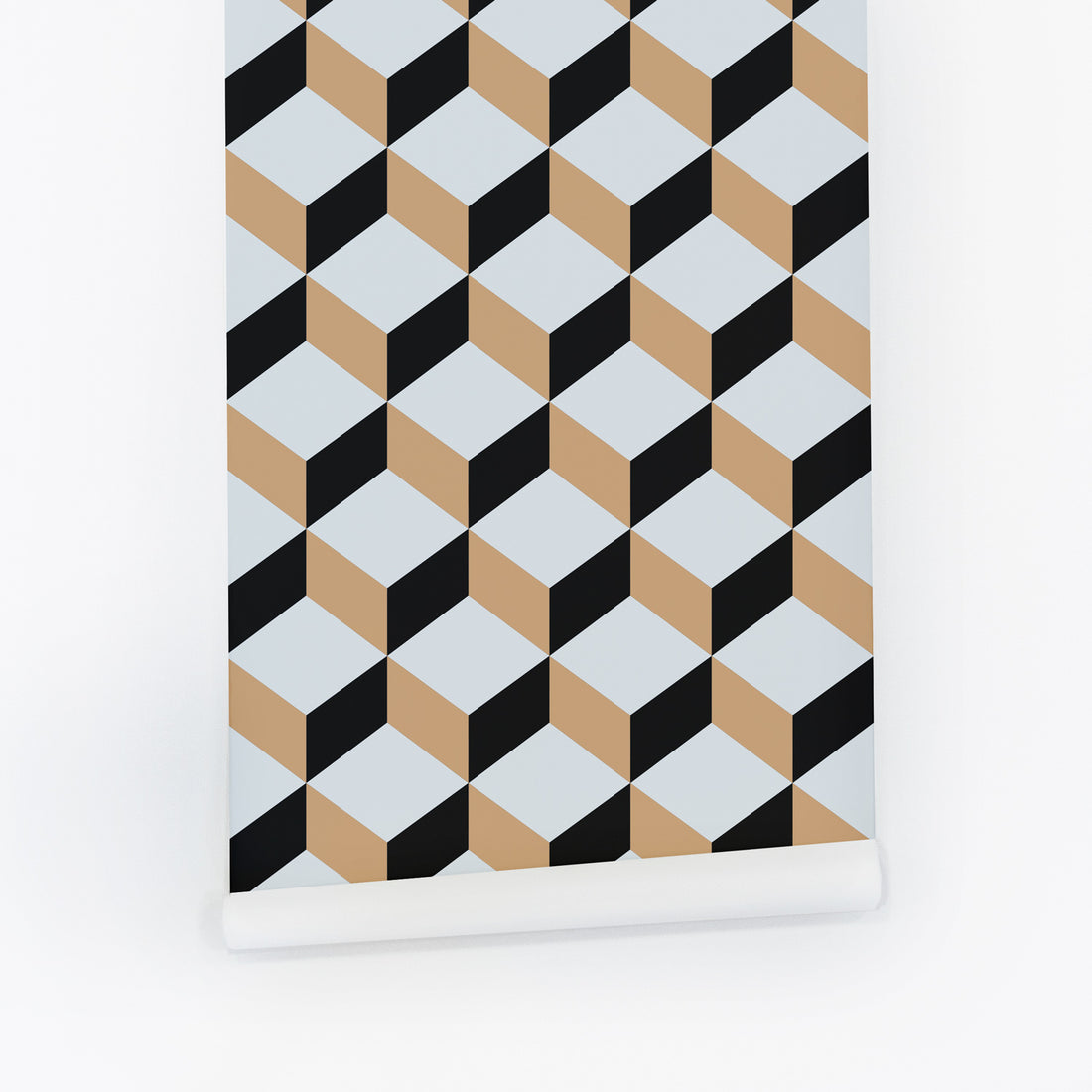 Black And Blue Cube Design Removable Wallpaper