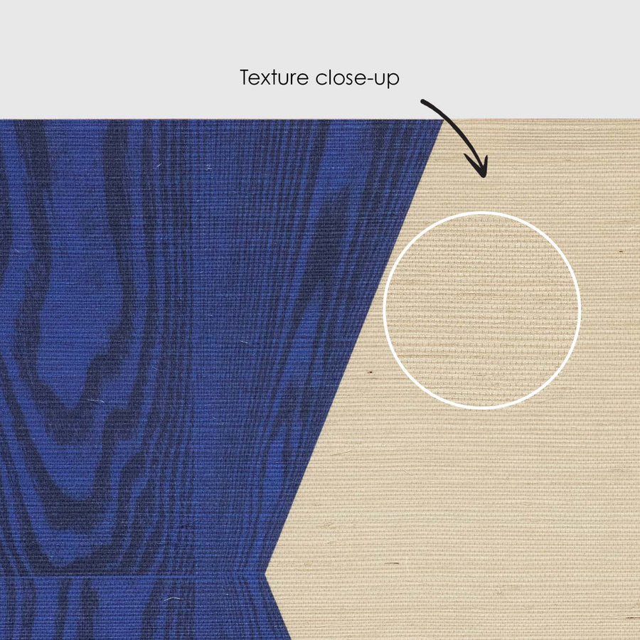 Bold Blue Infinity Wood Block Wallpaper