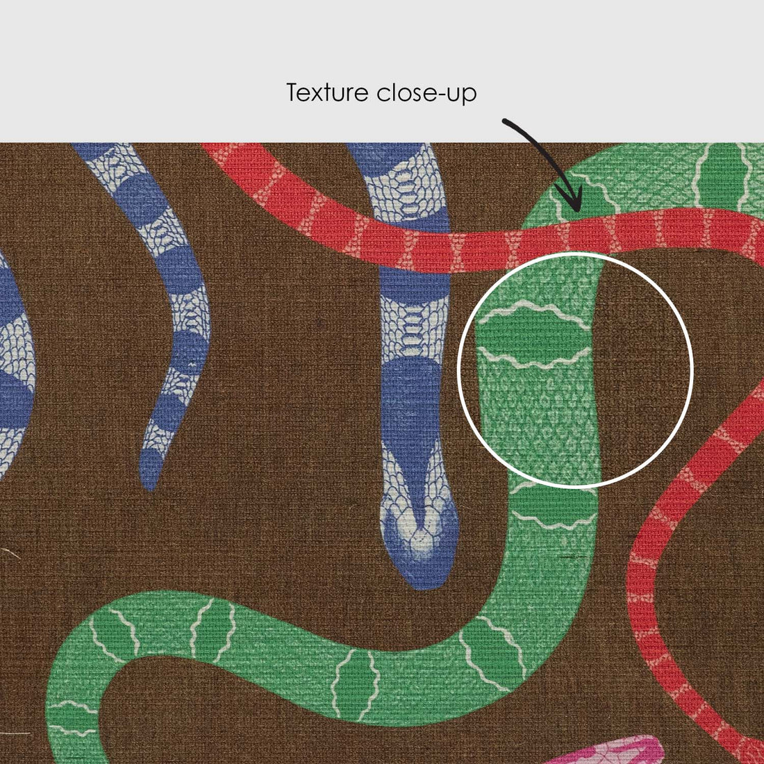Colorful Snake In The Grass Grasscloth Wallpaper