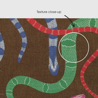 Colorful Snake In The Grass Grasscloth Wallpaper