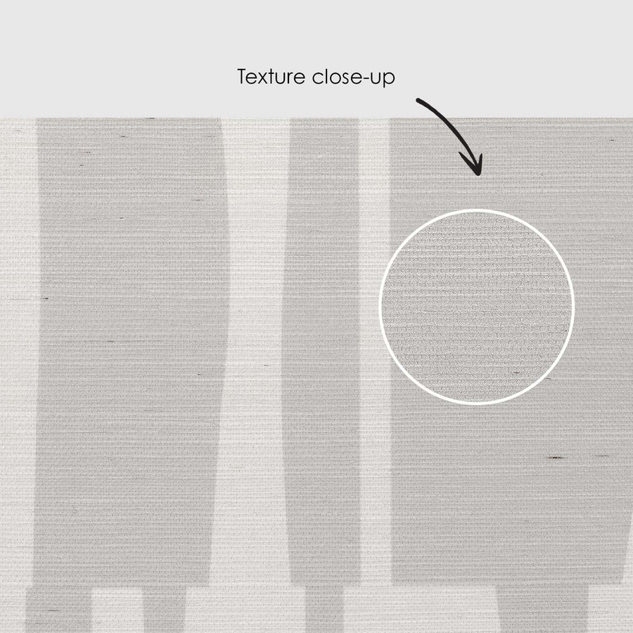 Grey Abstract Geometric Tiles Print Grasscloth Wallpaper