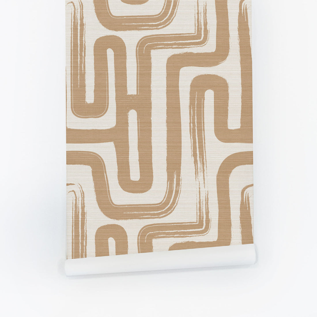 Latte Paintbrush Maze © Design Grasscloth Wallpaper