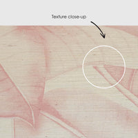 Pink Banana Leaf Grasscloth Wallpaper