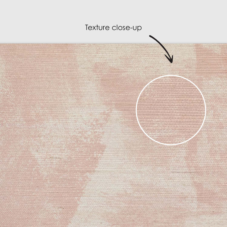 Pink Limewash Paint Strokes Grasscloth Wallpaper