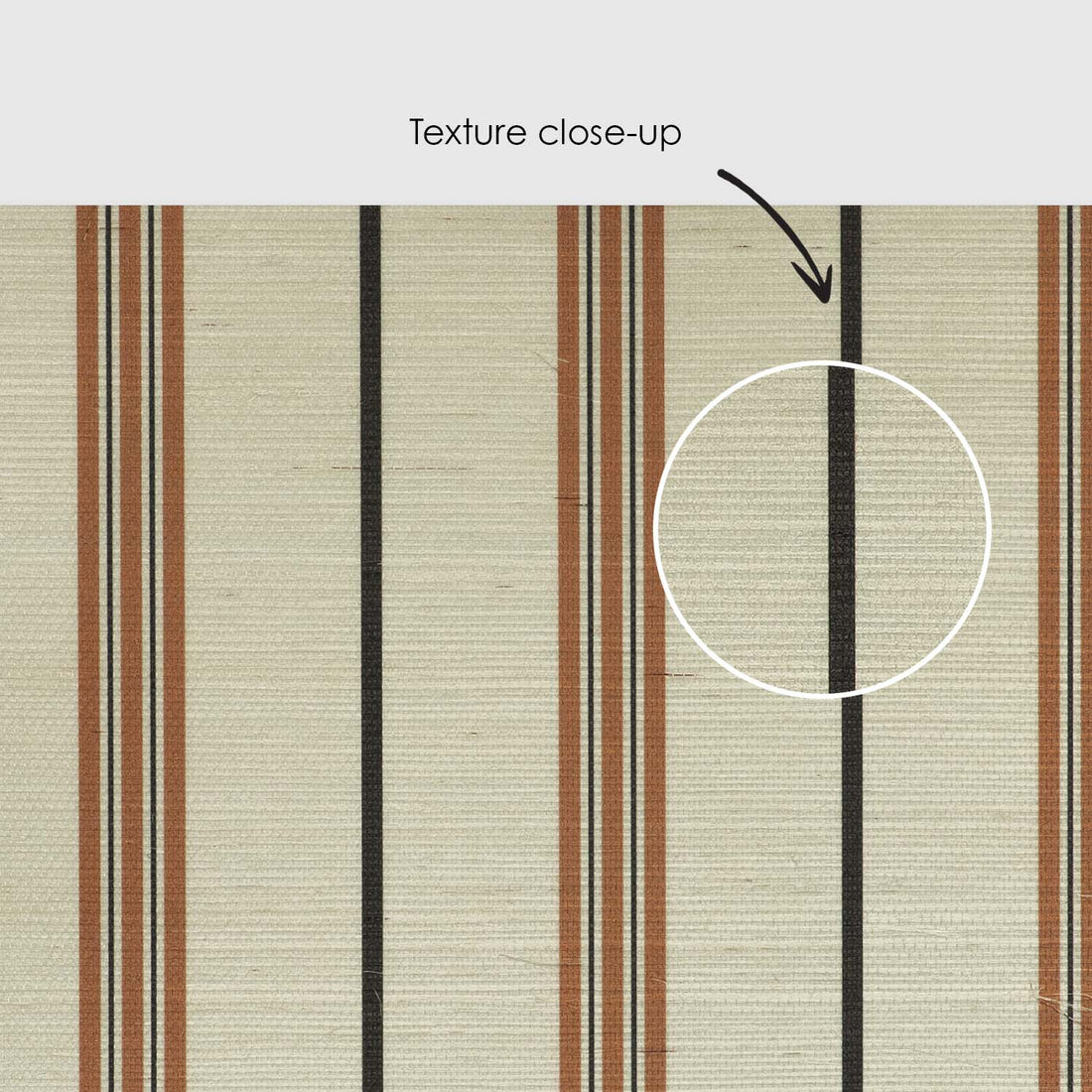Tiny Neutral Stripes Grasscloth Wallpaper