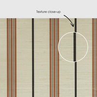 Tiny Neutral Stripes Grasscloth Wallpaper