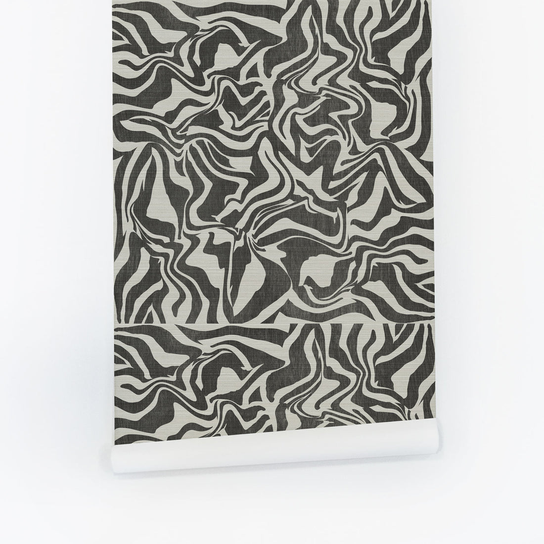 Wooden Zebra Pattern Grasscloth Wallpaper