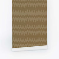 Abstract Wave Grasscloth Wallpaper