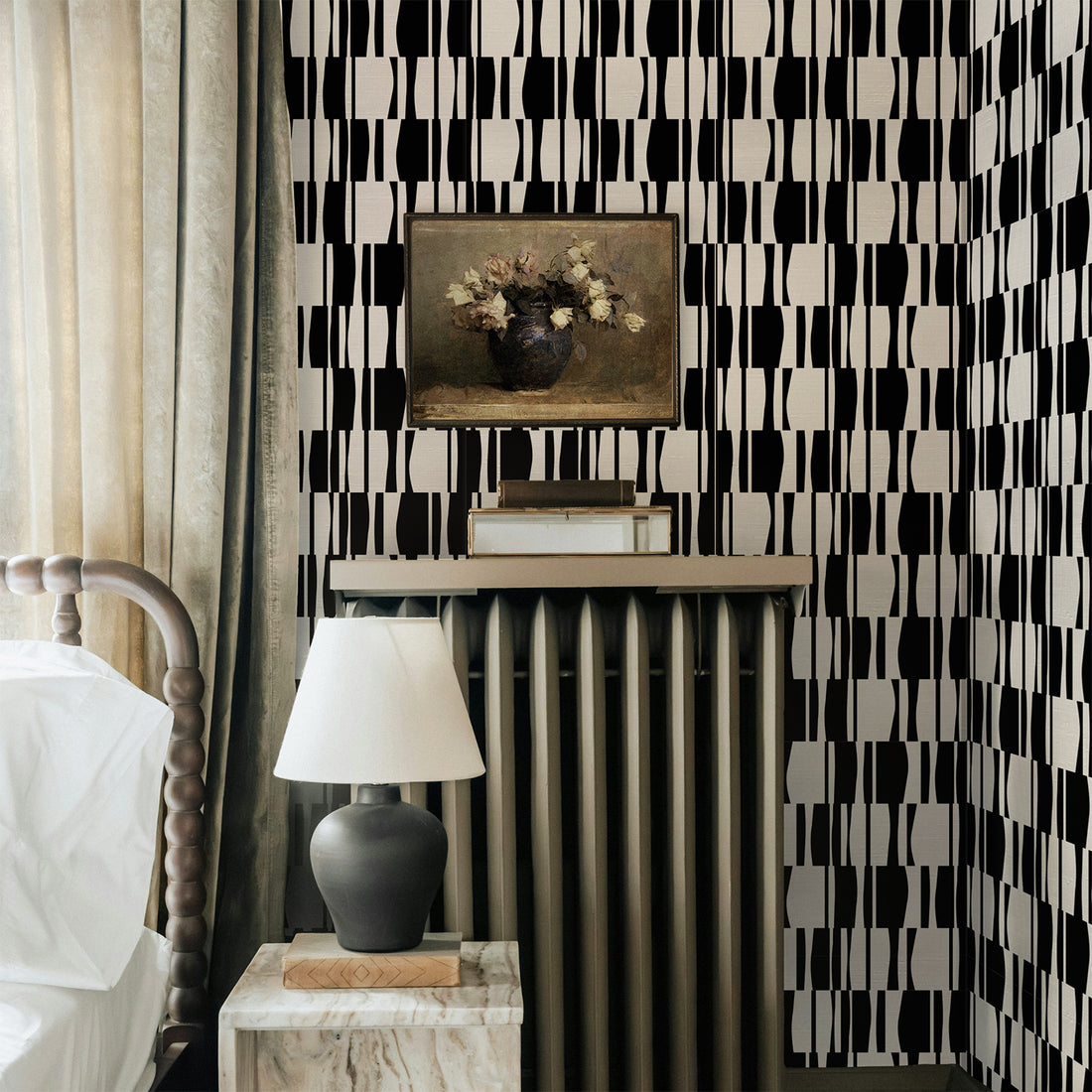 Abstract Geometric Tiles Silk Wallpaper