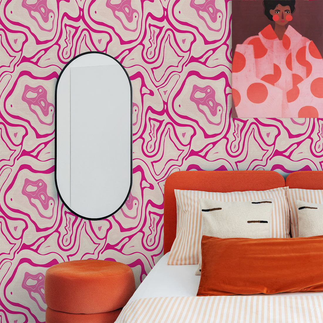 Agate Print Silk Wallpaper