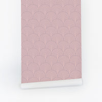 Pink Art Deco Tile pattern wallpaper