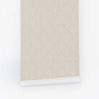 Neutral Art Deco Tile pattern wallpaper