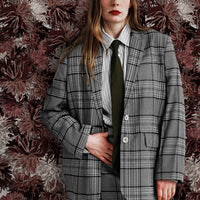 Aster Flower Grasscloth Wallpaper