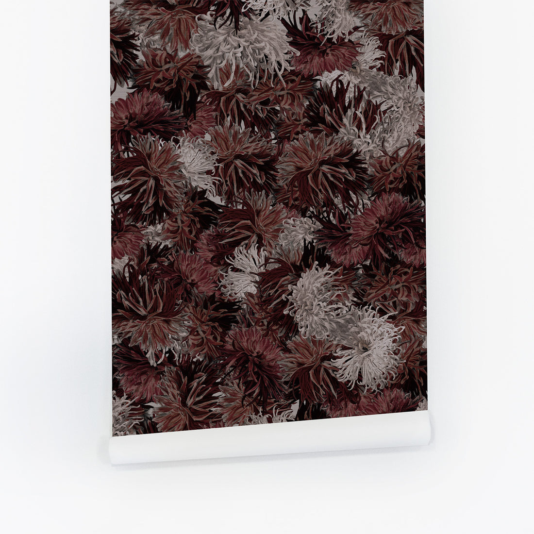 Aster Flower Grasscloth Wallpaper