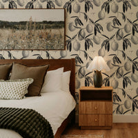 Black Lemon Design Silk Wallpaper