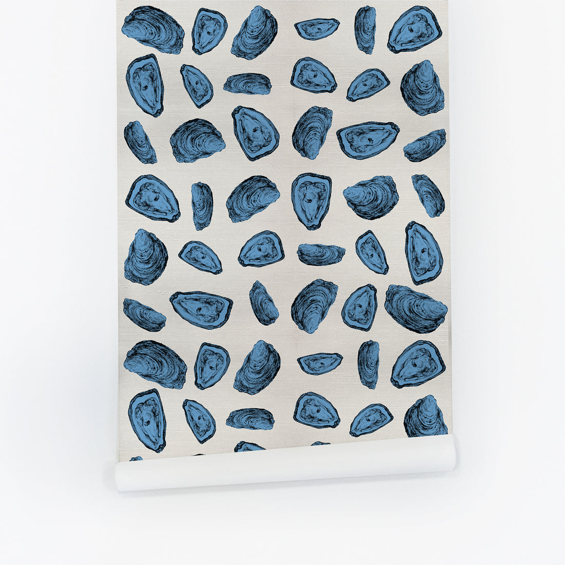 Blue Oysters Silk Wallpaper