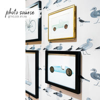 Blue Vintage Duck Design Kids Wallpaper