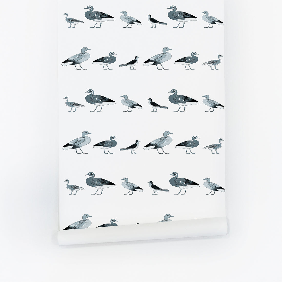 Blue Vintage Duck Design Kids Wallpaper