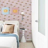 Bold Leopard Design Silk Wallpaper