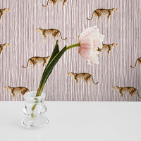 Bold Leopard Design Silk Wallpaper