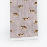 Bold Leopard Design Silk Wallpaper