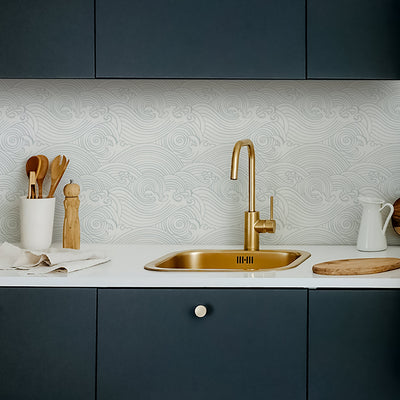 Japanese Wave Pattern Backsplash