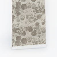 Classic Vintage Flower Design Silk Wallpaper