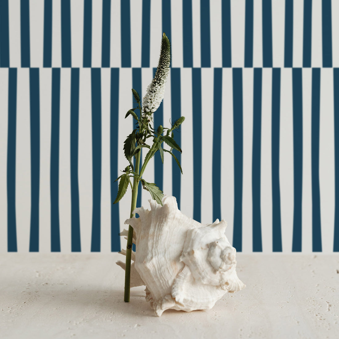 blue simple lines removable wallpaper for modern coastal style interior