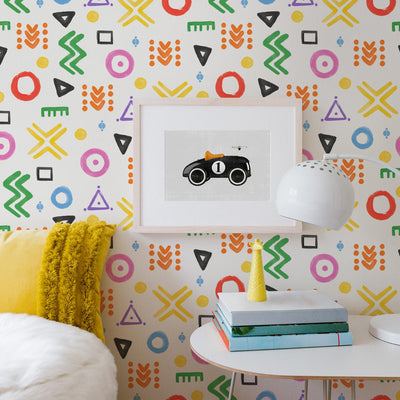 Decorative Symbols Print Wallpaper