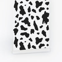 Modern cow print wallpaper peel and stick wallpaper or classic wallpaper