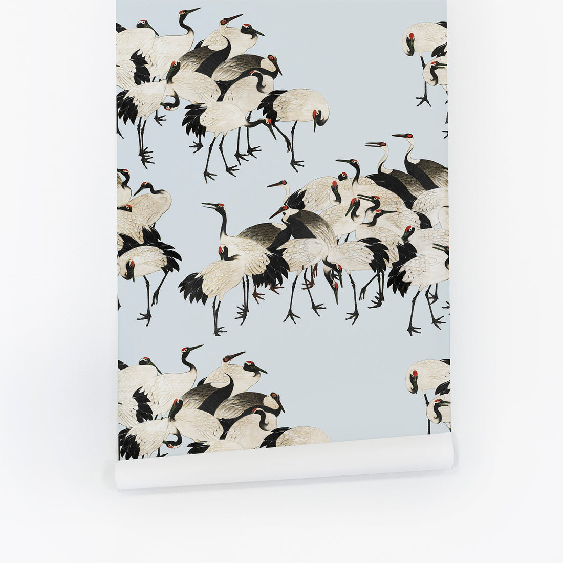 Crane Art Deco Wallpaper in Rain