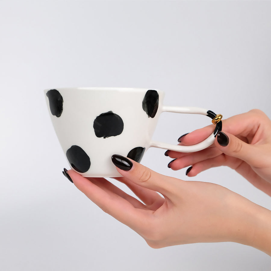 Handmade Porcelain Cup "Dots"