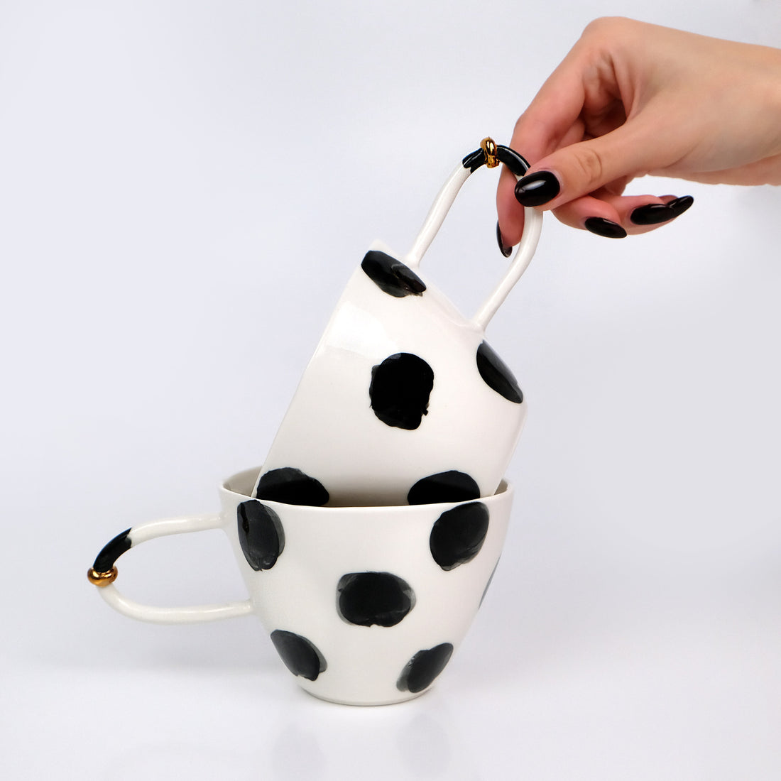 Handmade Porcelain Cup "Dots"