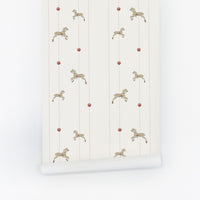 Cute Circus Theme Tiny Horses Wallpaper