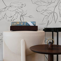Delicate Floral Silk Wallpaper
