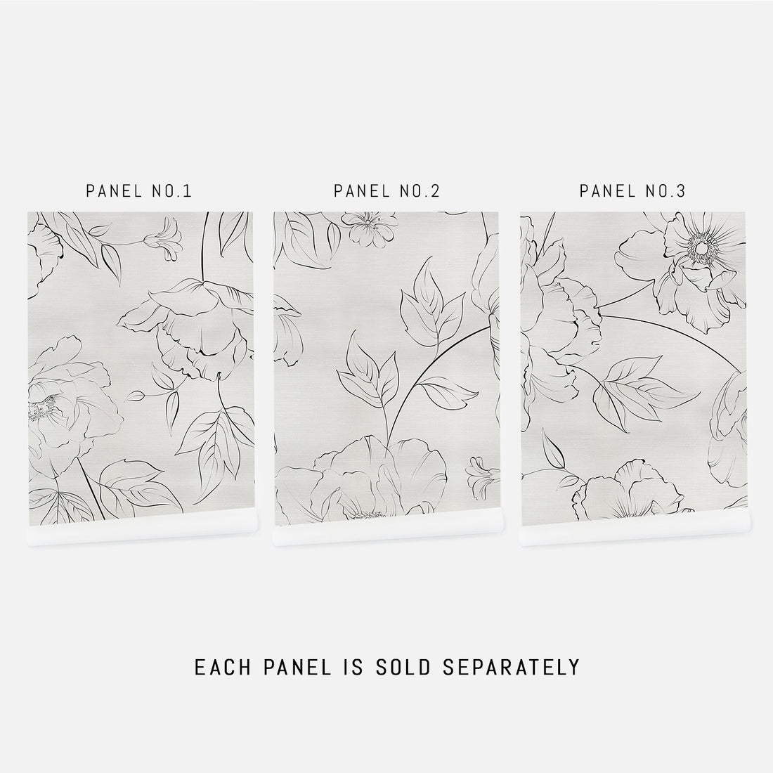 Delicate Floral Silk Wallpaper