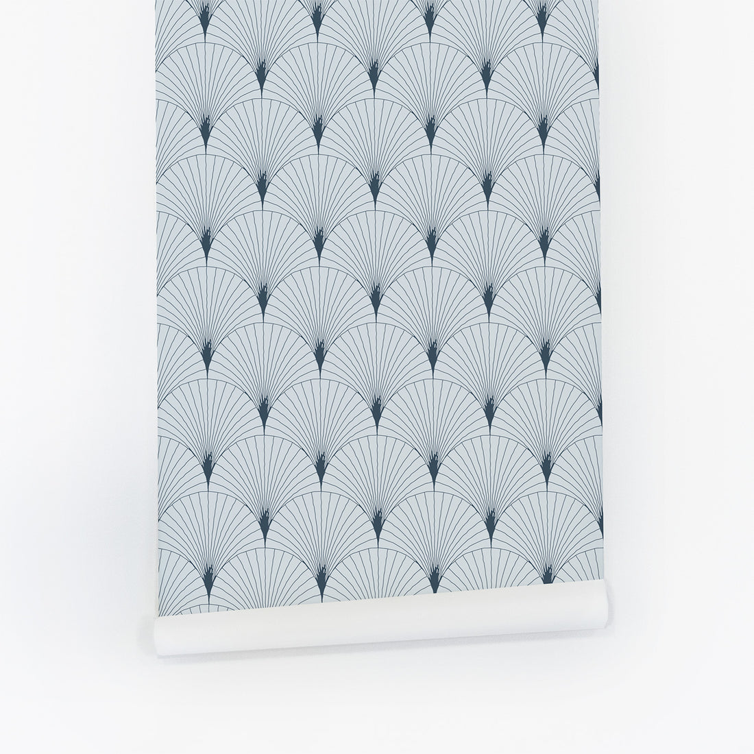 Blue Delicate Scallop Wallpaper