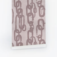 Pink Chain Pattern © Silk Wallpaper