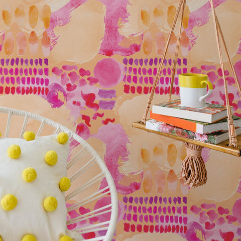 Abstract Brush Pattern Wallpaper
