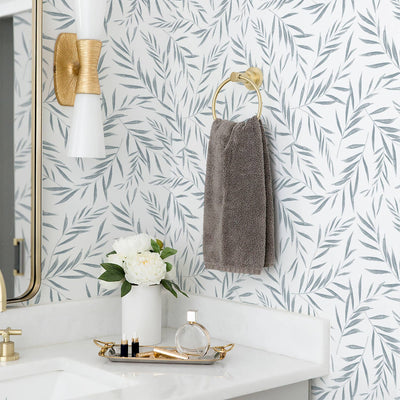Windy Botanical Foliage Wallpaper