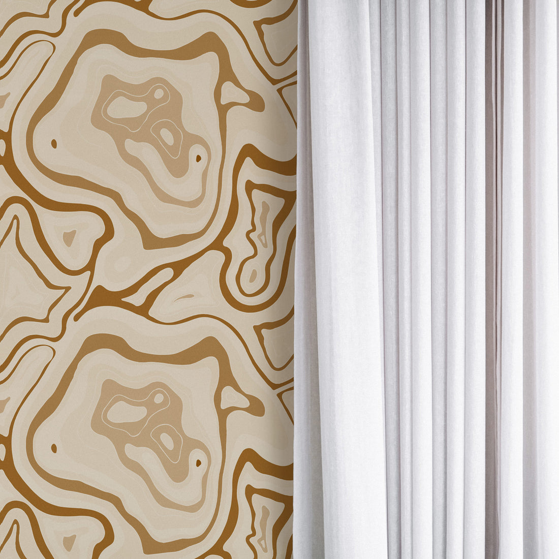 brown stone inspired peel and stick wallpaper pattern
